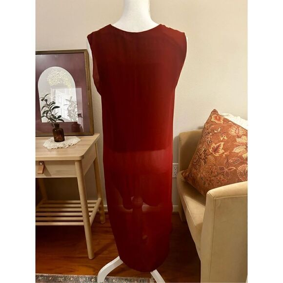 Zara Chiffon Long-line Tank Size M - Picture 6 of 7
